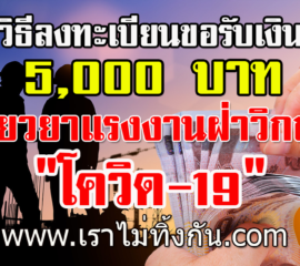 วิธีลงทะเบียน ขอรับเงิน 5,000 บาท เยียวยาแรงงาน ฝ่าวิกฤติ 