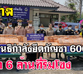 บึงกาฬนรข.สนธิกำลังยึดกัญชา 600 แท่งมูลค่า 6 ล้านที่ริมโขง