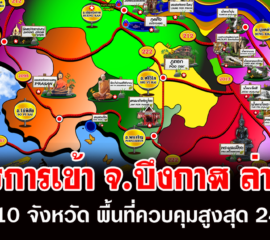 เข้มมาตรการเข้า จ.บึงกาฬ ล่าสุด เดินทางจากพื้นที่ควบคุมสูงสุดและเข้มงวด 10 จังหวัด