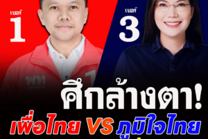 ศึกล้างตา ภูมิใจไทย VS เพื่อไทย ชิงนายก อบจ.บึงกาฬ ‘ภูมิพันธ์’ สวมเสื้อพท. ท้าชน ‘แว่นฟ้า